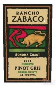 薩爾堡灰皮諾珍藏干白葡萄酒(Rancho Zabaco Pinot Gris Reserve, Sonoma County, USA)