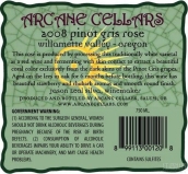 秘密酒莊灰皮諾桃紅葡萄酒(Arcane Cellars Pinot Gris Rose, Willamette Valley, USA)