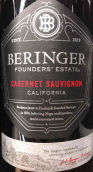 貝靈哲創(chuàng)始園赤霞珠紅葡萄酒(Beringer Vineyards Founders' Estate Cabernet Sauvignon, California, USA)