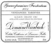 溫巴赫福斯騰園瓊瑤漿遲摘甜白葡萄酒(Domaine Weinbach Furstentum Gewurztraminer Vendanges Tardives, Alsace, France)