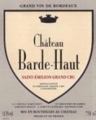 巴德酒莊紅葡萄酒(Chateau Barde-Haut, Saint-Emilion Grand Cru France)