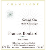 布拉爾馬伊特級(jí)園天然極干型香檳(Francis Boulard Mailly-Champagne Grand Cru Brut Nature, Champagne, France)