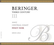 貝靈哲“第三世紀(jì)”黑皮諾干紅葡萄酒(Beringer Third Century Pinot Noir, Central Coast, USA)