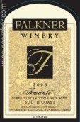 福克納之愛紅葡萄酒(Falkner Winery Amante, South Coast, USA)