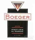 伯格爾灰皮諾干白葡萄酒(Boeger Winery Pinot Gris, El Dorado, USA)