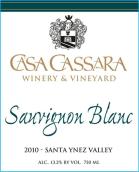 卡薩長相思干白葡萄酒(Casa Cassara Winery Sauvignon Blanc, Santa Ynez Valley,  USA)