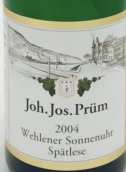 普朗酒莊溫勒內日晷園雷司令遲摘白葡萄酒(Joh. Jos. Prum Wehlener Sonnenuhr Riesling Spatlese, Mosel, Germany)