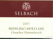 澤巴赫格拉齊仙境園雷司令遲摘白葡萄酒 (Selbach-Oster Graacher Himmelreich Riesling Spatlese, Mosel, Germany)