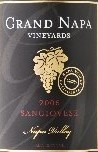 格蘭納帕酒莊桑嬌維塞紅葡萄酒(Grand Napa Vineyards Sangiovese, Napa Valley, USA)