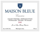 藍(lán)色“礫石坑”高地園GSM混釀干紅葡萄酒(Maison Bleue Graviere Upland Vineyard GSM, Snipes Mountain, USA)