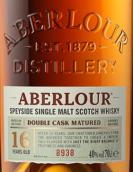 亞伯樂16年雙桶陳釀蘇格蘭單一麥芽威士忌(Aberlour 16 Years Old Double Cask Matured Highland Single Malt Scotch Whisky, Speyside, UK)