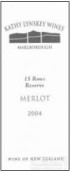 Kathy Lynskey 15 Rows Reserve Merlot, Marlborough, New Zealand