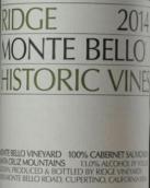 山脊酒莊蒙特貝洛老藤赤霞珠紅葡萄酒(Ridge Monte Bello Historic Vines Cabernet Sauvignon, Santa Cruz Mountains, USA)