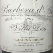 布盧利酒莊麗薩莊園巴貝拉紅葡萄酒(Cascina Bruni Villa Lisa Barbera d'Asti DOCG, Piedmont, Italy)