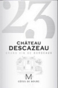 德斯卡酒堡紅葡萄酒(Chateau Descazeau, Cote de Bourg, France)