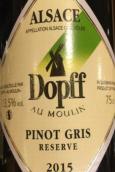 多普磨坊珍藏灰皮諾干白葡萄酒(Dopff au Moulin Reserve Pinot Gris, Alsace, France)