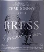 布雷斯黑雄雞馬斯頓園干白葡萄酒(Bress Le Grand Coq Noir Macedon Chardonnay,  Macedon,  Australia)