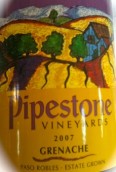 派普斯歌海娜干紅葡萄酒(Pipestone Grenache, Paso Robles, USA)