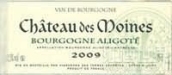 得梅因城堡勃艮第阿里高特干白葡萄酒(Chateau des Moines Bourgogne Aligote, Burgundy, France)