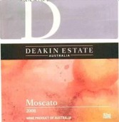 迪金酒莊麝香白葡萄酒(Deakin Estate Moscato, Murray Darling, Australia)