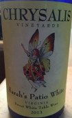 蝶蛹酒莊莎拉的庭院干白葡萄酒(Chrysalis Vineyards Sarah’s Patio White, Virginia, USA)