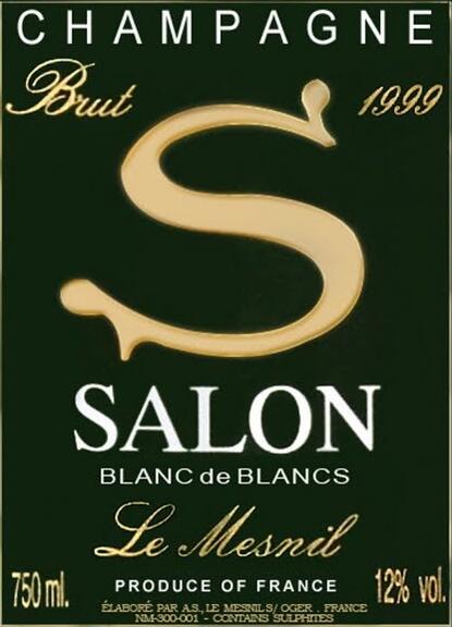 Champagne Salon Brut Blanc de Blancs Le Mesnil, Champagne, France