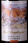 保羅琴格林艾希貝格雷司令干白葡萄酒(Domaine Paul Ginglinger Riesling Eichberg, Alsace Grand Cru, France)