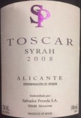 薩爾瓦多波韋達(dá)酒莊托斯卡設(shè)拉子紅葡萄酒(Salvador Poveda Toscar Shiraz, Alicante, Spain)