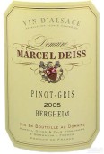 Domaine Marcel Deiss Pinot Gris Bergheim, Alsace, France