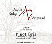 瑪瑙嶺灰皮諾白葡萄酒(Agate Ridge Pinot Gris, Rogue Valley, USA)