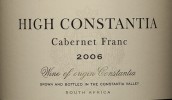 高康斯坦提亞品麗珠干紅葡萄酒(High Constantia Cabernet Franc, Constantia, South Africa)