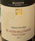 波森堪蒂納酒莊布洛勃艮德-黑皮諾紅葡萄酒(Kellerei Bozen Cantina Blauburgunder Pinot Nero, Trentino-Alto Adige, Italy)