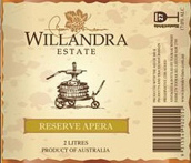 威蘭德拉莊園珍藏阿佩羅加強酒(Willandra Estate Reserve Apera, Riverina, Australia)