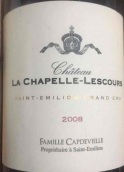 樂士高小教堂紅葡萄酒(Chateau La Chapelle-Lescours, Saint-Emilion Grand Cru, France)