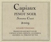 卡普歐威爾遜園黑皮諾干紅葡萄酒(Capiaux Wilson Vineyard Pinot Noir, Sonoma Coast, USA)