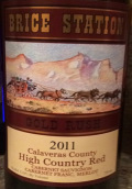 布萊斯酒莊高山系列紅葡萄酒(Brice Station High Country Red, California, USA)