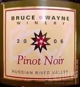 星夜酒堡布魯斯韋恩酒廠黑皮諾干紅葡萄酒(Starry Night Winery Bruce Wayne Winery Pinot Noir, Russian River Valley, USA)