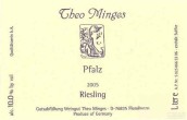 Weingut Theo Minges Riesling QbA, Pfalz, Germany