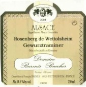 巴爾梅布徹羅森伯格瓊瑤漿白葡萄酒(Domaine Barmes-Buecher Gewurztraminer Rosenberg, Alsace, France)