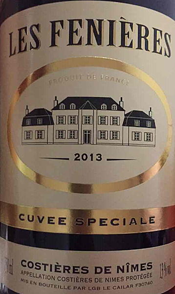 2013 les fenieres cuvee speciale costieres de nimes france