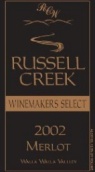 拉塞爾釀酒師精選梅洛干紅葡萄酒(Russell Creek Winemakers Select Merlot, Columbia Valley, USA)