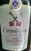 交叉鑰匙黑皮諾干紅葡萄酒(CrossKeys Vineyards Pinot Noir, Virginia, USA)