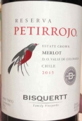 彼斯克提酒莊知更鳥珍藏梅洛紅葡萄酒(Vina Bisquertt Petirrojo Reserva Merlot, Colchagua Valley, Chile)