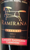 奇駿莊園珍藏赤霞珠-佳美娜混釀干紅葡萄酒(Ventisquero Ramirana Reserva Cabernet Sauvignon - Carmenere, Maipo Valley, Chile)