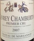 馬沙內(nèi)酒莊（熱夫雷-香貝丹一級園）紅葡萄酒(Chateau de Marsannay, Gevrey-Chambertin 1er Cru, France)