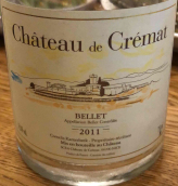 科馬酒莊白葡萄酒(Chateau de Cremat Blanc, Bellet, France)