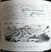 拉歌酒莊特級(jí)馬爾貝克干紅葡萄酒(Lagarde Primeras Vinas Malbec, Mendoza, Argentina)