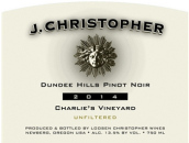 杰伊·克里斯托弗查理園黑皮諾干紅葡萄酒(J. Christopher Wines Charlie’s Vineyard Pinot Noir, Dundee Hills, USA)