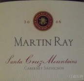 馬丁雷赤霞珠干紅葡萄酒(圣克魯斯山)(Martin Ray Cabernet Sauvignon, Santa Cruz Mountains, USA)