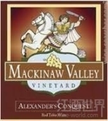 麥基諾亞歷山大征服半干紅葡萄酒(Mackinaw Valley Vineyard Alexander's Conquest, Illinois, USA)